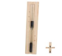 Sablier de Sauna 15 en Verre Borosilicaté et Bois foncé | Fixation Murale, Rotation Manuelle, Construction Scellée, pour Hammam, Salle de t Usage Quotidien