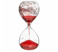 Sablier Déco Paillettes 20cm Rouge