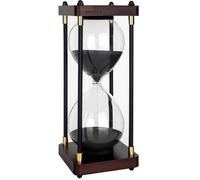 Sablier décoratif - DEMA - Verre borosilicate - Cadre doré - 30 minutes - Dimensions 9,5x9,5x25 cm - Poids 700 g