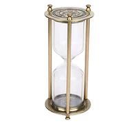 Sablier en Cuivre d'Imitation d'Allégement de Secours, Sablier d'Alliage de Verre, Cadeaux Ornement pour Décoration à La Maison, avec du Sable (S)
