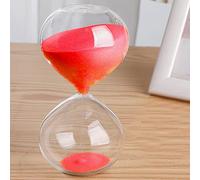 Sablier, Minuterie de 45/60 minutes, sablier portable, grand format, transparent, décoration bureau, cadeau Noël ou d'anniversaire(Red,60 minutes(14.5 * 7.5cm))