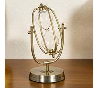 Sablier, minuterie de sablier, sablier vide, sable à chargement automatique détermine l'heure du sablier, métal en laiton rotatif à 360 °, grande horloge de sable antique, jouet créatif, décoration de