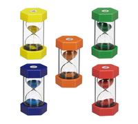 Sablier - Relaxdays - Lot de 5 - Incassables - Multicolores - 1/5/10/15/30 Minutes