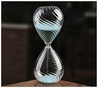 Sablier Sablier de Verre tordu de drôle 15 Minutes Temps Timer Enfants Creative Creative Coloré Sand Horloge Enfant de Bureau Décor de Bureau Sandglass Sablier Magnétique (Color : Sky Blue, Size : 1