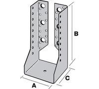 Sabot de charpente à ailes intérieures SIMPSON - 76x152x76mm - ép. 2mm - SAI380/76/2