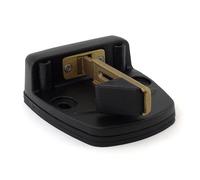 Sabot de portail automatique large en aluminium et composite noir TIRARD