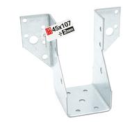 Sabot de poutre 45 x 107 mm type A en acier galvanisé 2 mm d'épaisseur en forme de U Connecteur de poutre ouvert pour construction en bois, abri de voiture, pergola, chaise de toit, clôture, terrasse