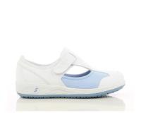 SAFETY JOGGER Chaussure de Sécurité pour Femme - Camille - Chaussure de Travail Légère et Confortable avec Scratch - Idéales pour Infirmières et Cuisine - Antidérapantes - Oxypas, Bleu, 37 EU