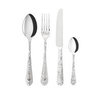 Sabre Paris | Ensemble de couverts de table 4 pièces Saint Malo, Inox et finition brillante. Comprend couteau, fourchette, cuillère à soupe et petite cuillère en Acier Inoxydable.
