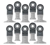 SabreCut 10pcs SCFNK10 Lames multitool Longue durée | Compatible avec Bosch, Fein (Non-StarLock), lames HSS bi-métal coupent bois, métal et clous