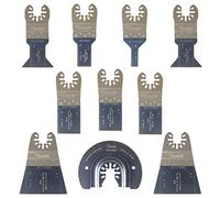 SabreCut 10pcs SPK10BM Bi-métal Fixation rapide Métal Lames multitool | Compatible avec DeWalt, Stanley, Black & Decker, Bosch, Fein (Non-StarLock), lames HSS bi-métal coupent bois, métal et clous