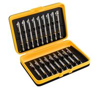 SabreCut 18pcs SCRK90_01 90mm T10 T15 T20 T25 T27 Embouts vissage choc | Magnetic, phillips, pozidriv, torx, hex résistance aux chocs bits avec forgé pointes de précision et traité acier de torsion