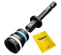 SabreCut 1pc SCDIN10-13 10mm 13mm 62mm Embouts douille choc Durable | Impact compatible, reversible design avec a maintien magnétique pour rapide