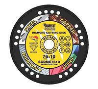 SabreCut 1pc SCDME7610 76mm 10mm Alésage Métal Diamant Lame Longue durée | Industrial-grade vacuum-brazed diamond offre durable coupe à sec through ferrous et non-ferrous metals
