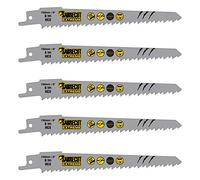 SabreCut - SCRS644D_5 - Lot de 5 lames de scie sabre 150 mm 6 TPI S644D pour coupe du bois très rapide Pour Bosch Dewalt Makita et beaucoup d'autres