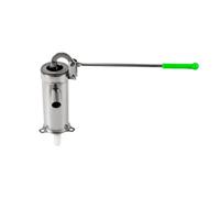 SABUIDDS Pompe à bras en acier inoxydable - Pompe de jardin manuelle - Pompe à eau - Hauteur d'aspiration : environ 8 m - Pour la maison, les jardins, les parcs et les étangs - Argent