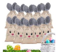 Sac à Cordons Lapin de Pâques Ensemble de Pochettes Cadeaux Lapin