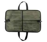 Sac à couteaux, pochette de voyage pour ustensiles de cuisine avec compartiments, sac en toile cirée pour outils de cuisine, organisateur de couteaux de chef portable avec poignée pour cuisine, Vert
