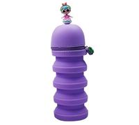 Sac À Crayons Accrocheur, Cadeaux Parfaits, Porte-Stylo Extensible En Silicone À Fermeture Éclair De Dessin Animé Pour Le Quotidien