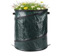 Sac à déchets de jardin et poubelle de camping, grand sac pliable et robuste avec poignées, poubelle réutilisable pour feuilles, ordures, jouets, idéal pour le jardinage, la randonnée, les