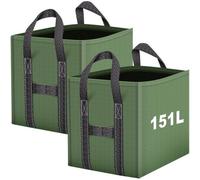 Sac à déchets de jardin solide et imperméable de 151 litres, robuste et spacieux, idéal pour l'herbe et les feuilles