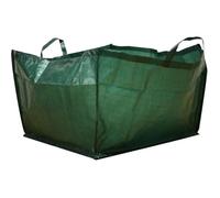 Toolland – Sac à déchets de jardin carré, polyester, vert, 190 L, 2 poignées
