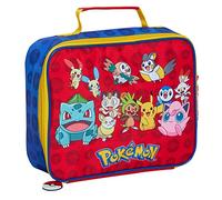 Sac à déjeuner Pokémon pour enfants Pikachu School isotherme Luchbox avec porte-bouteille, Rouge, Taille unique, Sac à livres