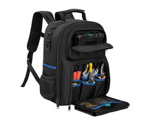 Sac à dos à outils robuste avec rigide | Sac à outils robuste avec plusieurs poches pour technicien, charpentier, plombier, amélioration de la maison