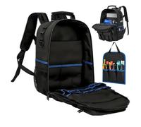 Sac à dos d'électricien rigide | Multi-poches sac à dos d'outils de travail Pour technicien, électricien, charpentier, plombier, amélioration de l'habitat,