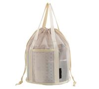 Sac À Douche En Filet Pochette Panier De Toilette Imperméable Respirante | Sacs Organisateurs Seau À Cordon pour plage piscine natation camping sport vacances