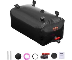 Sac à eau VEVOR 113L, durabilité, résistance à la pluie, au feu et à l'abrasion, avec tuyaux, pour les activités de plein air, l'utilisation à domicile, l'arrosage du jardin, les sorties en camping, l