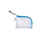 Pochette à fermeture à zip 'Mesh Bags', A7, bleu