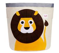 3 Sprouts – Sac à jouets Lion Jaune – Compatible étagères 33x33x33 cm