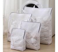 Sac à lessive avec poignée et maille alvéolée pour les articles délicats, sac à lessive en maille fine épaisse pour machine à laver, panier à linge en maille suspendu, sac de rangement en maille multi