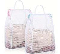 Sac à linge en maille, sac de lavage en maille de voyage, panier à linge en maille pour sous-vêtements, sac de lavage organisateur de panier à linge, grand sac à linge , bacs de rangement de vêtements