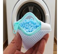 Sac à linge en maille triangulaire, conçu pour les billes de lessive, empêche l'agglomération, parfum durable, nettoyage puissant, facile à laver, convient aux machines à laver, design en maille, four