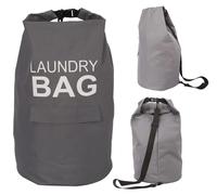 Sac à linge pliable de 70 litres, avec bandoulière et fermeture à boucle, étanche, de couleur grise