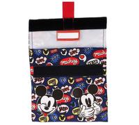 Sac à Lunch Réutilisable pour Enfant Motif Cartoon avec Fermeture à scratch 16x16cm Mickey Mouse Bleu