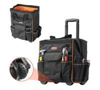 VEVOR Sac à outils à roulettes 15YC600Y 50 kg 39x29x42 cm 25 poches poignée télescopique base stable