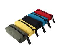 Sac à Outils, avec Boucle de Suspension, Organisateur de Rangement Multifonctionnel en Polyester 600D, 5 Couleurs, Noir, Rouge, Jaune, Vert, Bleu, 24x16 cm, Paquet de 5 Fermetures