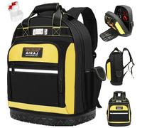 Sac à outils de 43 cm avec fond en caoutchouc, fabriqué en polyester 1680D, avec un dos ergonomique