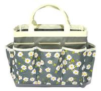 Sac à Outils de Jardin capacité 12x5.5x10 Pouces en Tissu Oxford avec Motif Marguerite pour Femme, Gris