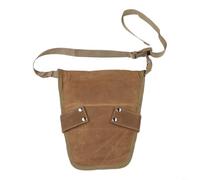 Sac à outils de jardin en toile cirée multi-poches - Transport antirouille pour outils à main d'extérieur et bois de chauffage - Sac fourre-tout ergonomique à bandoulière 30 x 15 cm (marron)