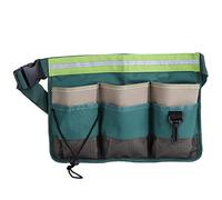 Sac à Outils de Jardin Multi-Poches, Pochette Suspendue à Taille réglable, Organisateur avec Ceinture pour Le Rangement des Fournitures de Jardinage, Tissu Oxford 600D Noir 34x24cm