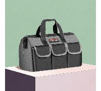 Sac à outils d'électricien - Sac de rangement d'outils parfait, boîte à outils portable en métal, doublure en tissu Oxford, imperméable, convient pour la réparation automobile, l'entretien extérieur e