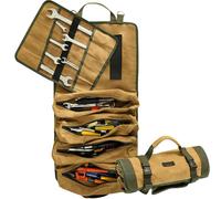 Sac à outils en toile, dimensions 70x35 cm, 4 poches, couleur kaki