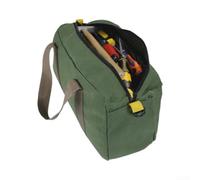 Sac à outils en toile imperméable Vert 40,6 cm | Grande capacité de 50,8 cm, tissu Oxford robuste, revêtement imperméable, fermeture éclair sécurisée