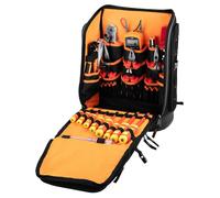 Sac à outils – Ensemble complet de 31 pièces pour électricien, d'une capacité de 20 litres, fabriqué en polyester 600D