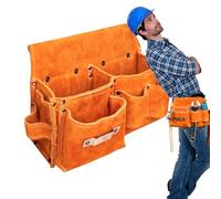 Sac À Outils Organisateur - Organisateur Robustes En Cuir De Vache Pour Rangement D'Outils,Pochette Portable pour Mécanique Soudage Jardin Pêche Bricolage