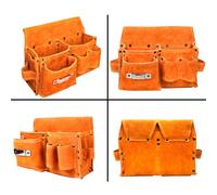 Sac À Outils pour Hommes Pochettes À Ustensiles Portables Multifonctions | Grande Pochette À Outils En Cuir De Vache Pour Chantier Mécanicien Plombier Bricolage Menuiserie Soudure